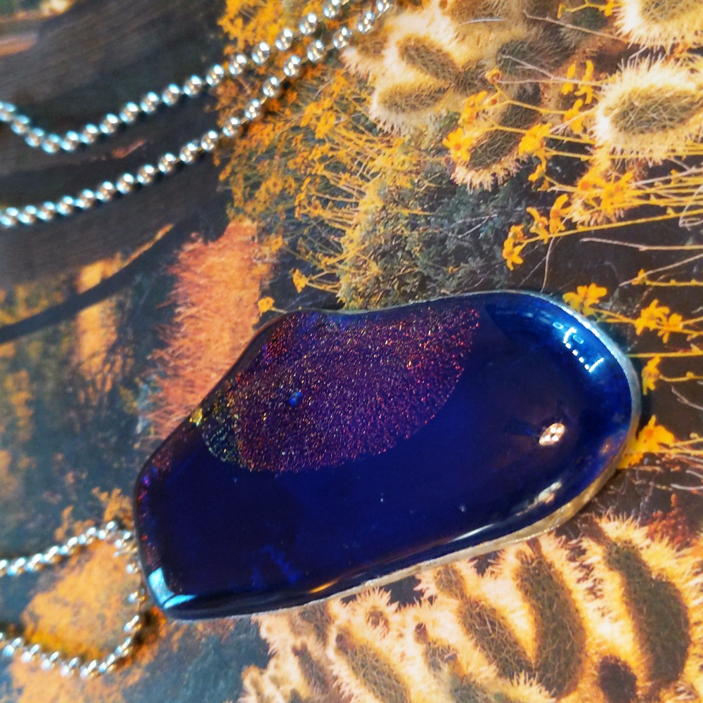 Handmade glass necklace